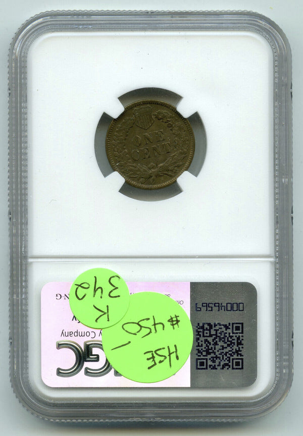 1909-S Indian Cent Penny NGC VF Details Rev Graffiti - San Francisco Mint - K342