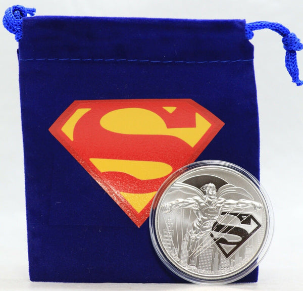 2021 Superman 999 Silver 1 oz Coin DC Comics Justice League Niue $2 Bag - JM546