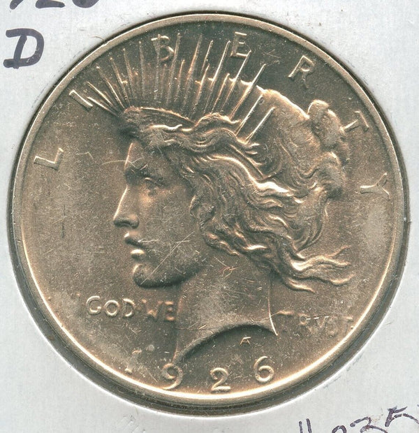 1926-D Peace Silver Dollar $1 Denver Mint - SS869