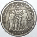 1873-K France Silver Coin 5 Francs - Liberte Egalite Fraternite - J945