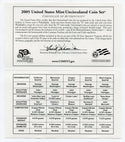 2005 P & D US Uncirculated Mint Set 20 Coin United States Philadelphia & Denver