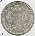 1878 Austria Silver One Florin Coin Franz Joseph I - SR834