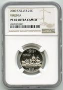 2000-S Virginia Silver State Quarter NGC PF 69 Ultra Cameo - San Francisco K265