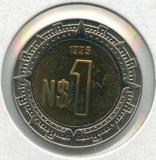 1995 Mexico Proof Un Peso Coin Moneda Bimetallic -SS656