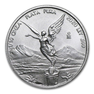 2020 Mexico Libertad 1/10 oz Silver Plata Pura Coin Moneda BU - CC355