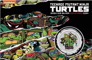 2024 Teenage Mutant Ninja Turtles 1 Oz Silver Colored Coin in Card TMNT - JP741