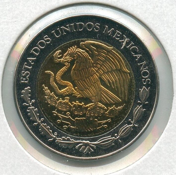 1995 Mexico Proof Un Peso Coin Moneda Bimetallic -SS656