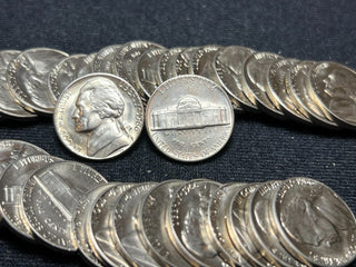 1966-P BU Jefferson Nickel $2 Roll Uncirculated Coins Philadelphia Mint-SS370