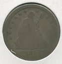 1853-P Arrows & Rays Silver Seated Liberty Quarter 25C Philadelphia Mint - SS662