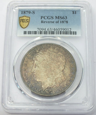 1879-S Morgan Silver Dollar PCGS MS 63 Reverse of 1878 - Toning Toned - C856