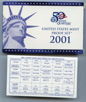 2001 United States Proof Set 10 Coins U.S. Mint San Francisco State Quarters