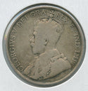 1918 Canada Silver .925 Coin 50 Cents king George V- SR434