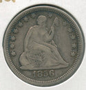 1856-P Silver Seated Liberty Quarter 25C Philadelphia Mint - SS668