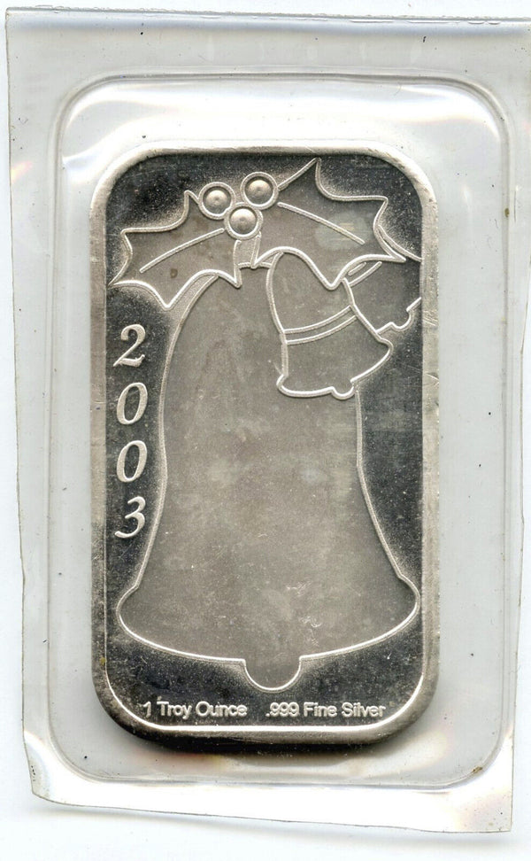 2003 Let There Be Peace Angel 999 Silver 1 oz Art Bar Ingot Medal Ounce - K118