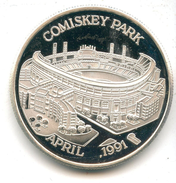 1991 Comiskey Park 80th Anniv 1 oz Silver Round  MLB -SS357