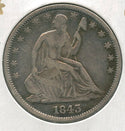 1843-O Silver Seated Liberty Half Dollar 50c New Orleans Mint - SS718