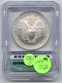 2008-W Silver Eagle 1 oz ICG SP70 Satin Finish Rev of 2007 - West Point - C130