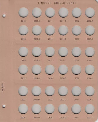 Lincoln Shield Cents 2010- Penny Set 7104 Dansco Coin Album New & Sealed
