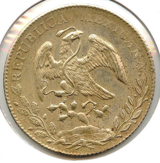 1892 ZS Mexico Silver Coin 8 Reales Zacatecas - SR09