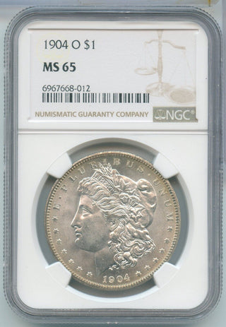 1904-O Silver Morgan Dollar NGC MS 65 New Orleans Mint - SS546