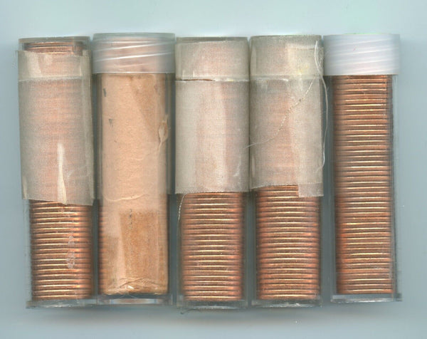 1963 Canada One Cent Penny 50c Rolls Uncirculated 250 Coins - SR690