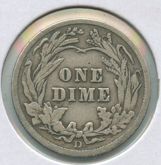 1910-D Silver Barber Dime 10c Denver Mint -SS237