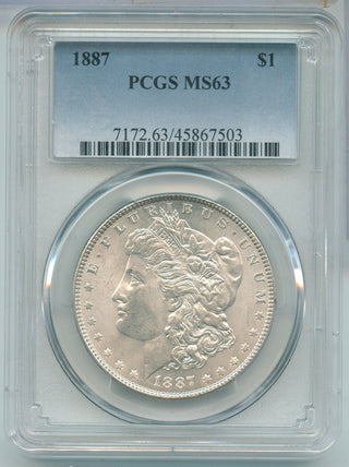 1887-P Silver Morgan Dollar PCGS MS63 Philadelphia Mint - SR916