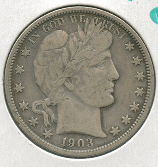 1907-P Silver Barber Half Dollar 50c Philadelphia Mint  - SS800