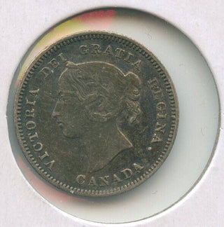 1900 Canada .925 Silver Coin 5 Cents Queen Victoria - SS39