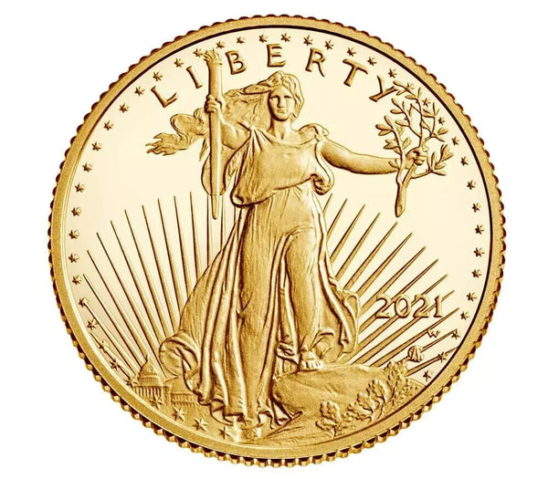 2021 Gold American Eagle One-Tenth 1/10 Ounce Oz Proof Coin US Mint - JL493