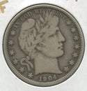 1904-O Silver Barber Half Dollar 50c New Orleans Mint -SS754