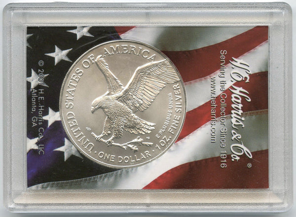 2023 American Eagle Silver Dollar 1 oz Old Glory US Flag Bullion Art Case