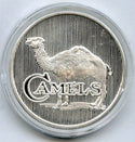 Camel Are Coming Cigarettes 999 Silver 1 oz Proof Art Medal Round Ounce - J590