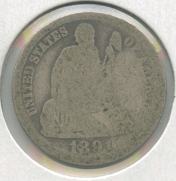 1891-O Seated Liberty Silver Dime - New Orleans Mint - DN726