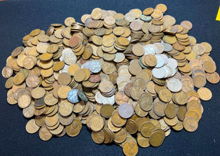 1930s-P Lincoln Wheat Cent Bag Lot of 1000 Coins $10 Cent Copper Bulk-SR947