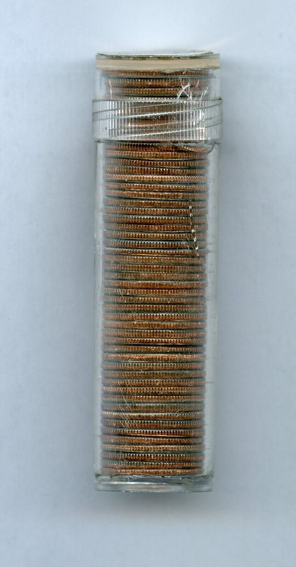 1980-D Roosevelt Dime $5 Uncirculated (50) Coin Roll - Denver Mint - JP172
