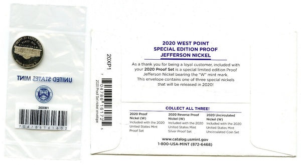 2020-W Jefferson Nickel Proof Special Edition US Mint West Point - K323