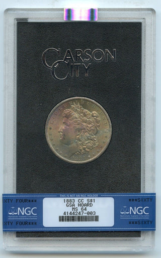 1883-CC GSA Hoard Toned Morgan Silver Dollar NGC MS64 Carson City Mint - KR984