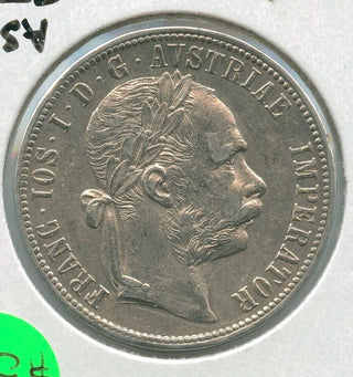 1887 Austria Silver One Florin Coin Franz Joseph I - SR840