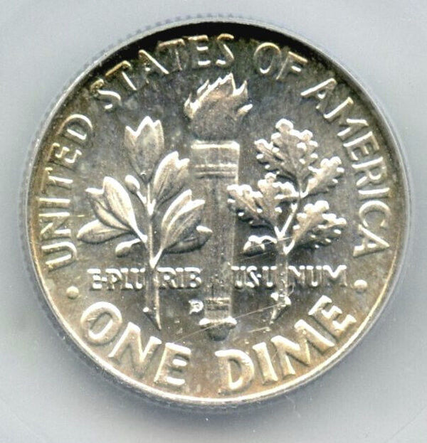 1964-D Roosevelt Silver Dime - Denver Mint - Toning Toned - J736