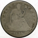 1853-O Seated Liberty Silver Half Dollar - Arrows & Rays - New Orleans Mint C608