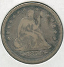 1873-P Arrows Silver Seated Liberty Quarter 25C Philadelphia Mint - SS675