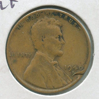 1940-S Lincoln Wheat Cent 1c Lamination Error San Francisco Mint - SS113