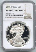 2019-W American Eagle 1 oz Proof Silver Dollar NGC PF69 Ultra Cameo - H744