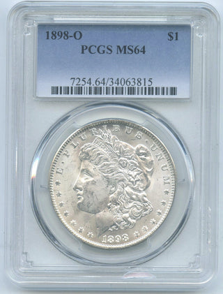 1898-O Morgan Silver Dollar PCGS MS 64 Certified - New Orleans Mint - DN671