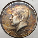 1968-D Kennedy Silver Half Dollar - Toning Toned - Denver Mint - C619