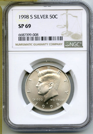 1998-S Kennedy Silver Half Dollar NGC SP 69 San Francisco Mint - J223