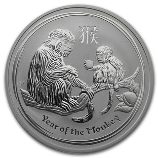 2016 Australia Lunar Year of Monkey 999 Silver 1 oz Coin $1 Commemorative BX414