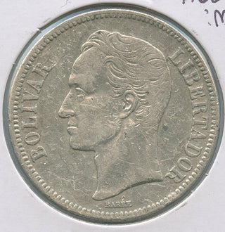 1936 Venezuela Silver 5 Bolivares Coin .9000 - SR524