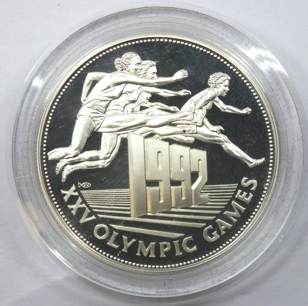 1992 Belize Olympic Hurdles Proof Silver $25 Coin - K360